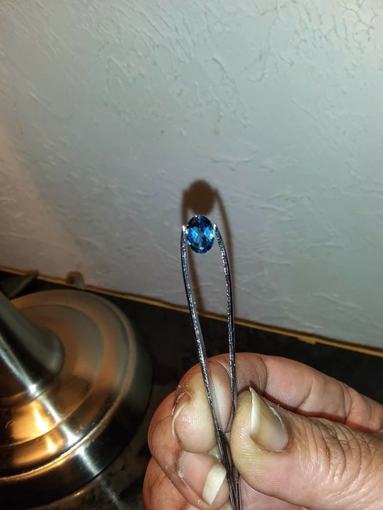 London Blue Topaz Jewelry - Natural 2.20ct Oval VVS London Blue Topaz